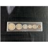 Image 1 : 1950 Canada George VI Six-Coin Set in Plastic Holder