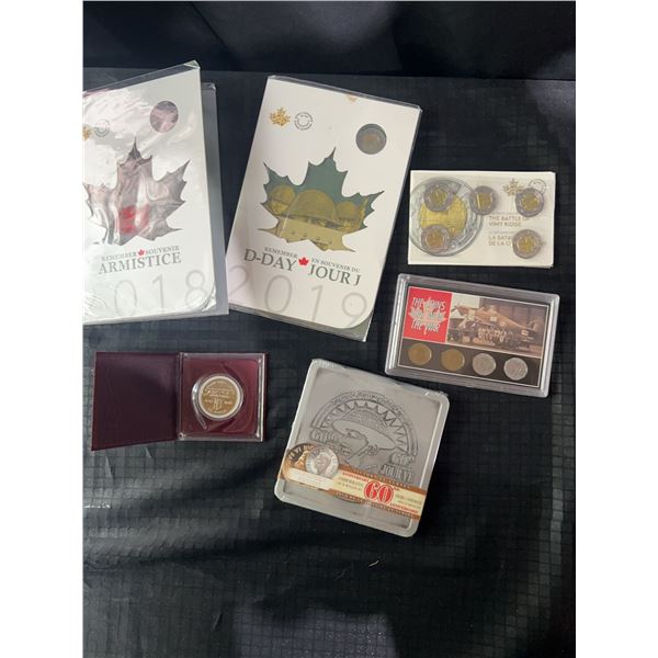 Canadian Commemorative Coin Sets: WWI, WWII, Vimy Ridge, D-Day, Armistice