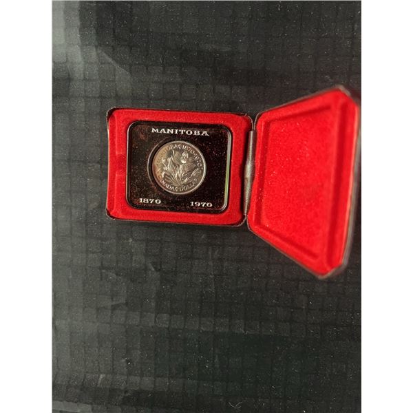 1970 Manitoba Centennial Silver Dollar in Original Case