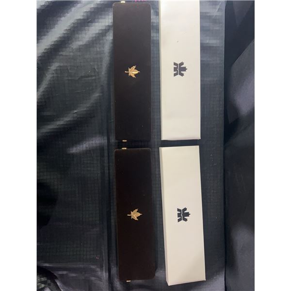 2 Sets Canadian Gold Coin Presentation Cases with Coins 1976-1980