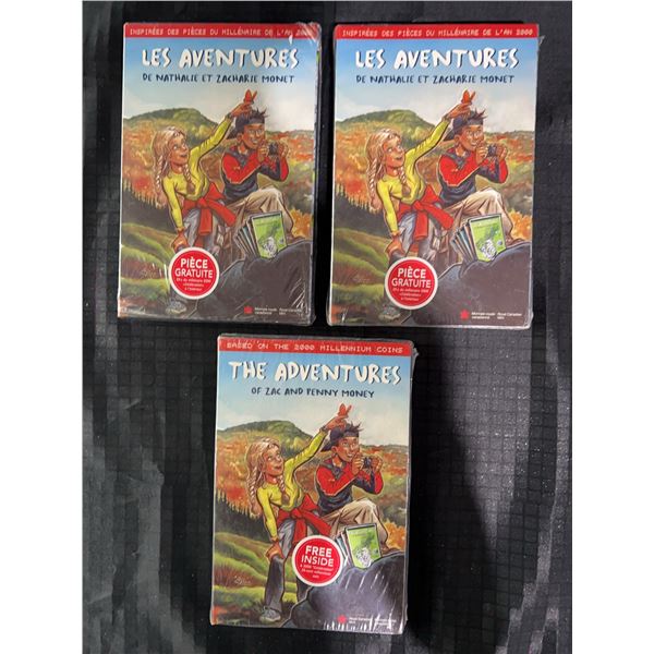 2000 Millennium Coin Adventure Book Sets—French and English, 3 Sets