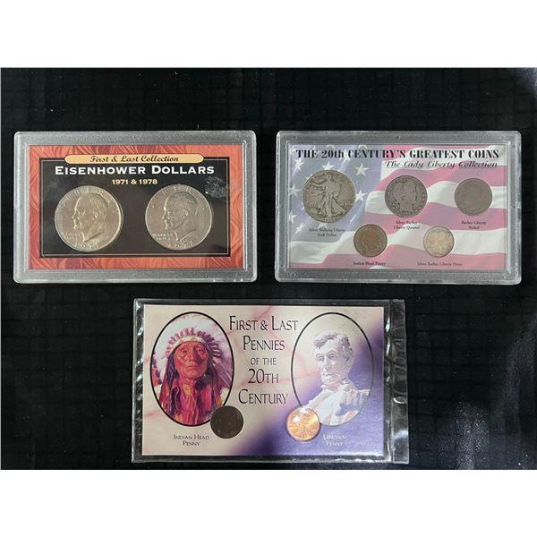 US Collectible Coin Sets: Eisenhower Dollars, Pennies, and Lady Liberty