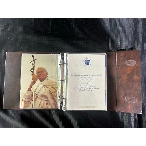 Pope John Paul II 1984 Canadian Papal Visit Medallion Set
