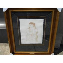 "Untitled (Woman Smoking) Botero