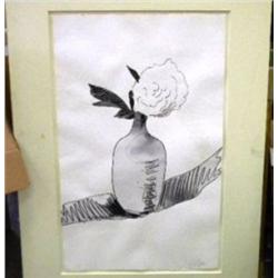 Warhol "Flowers" Screen print Hand-colored