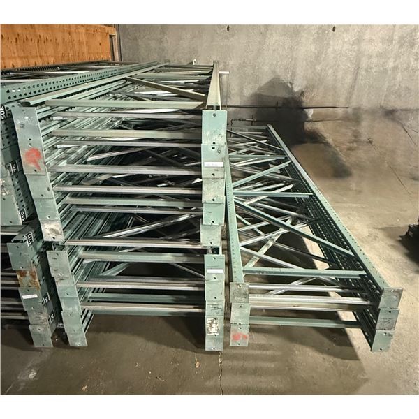 L1 - Group of 26 Racking Uprights - Approx. 192" x 42" / tube size 3"x3")
