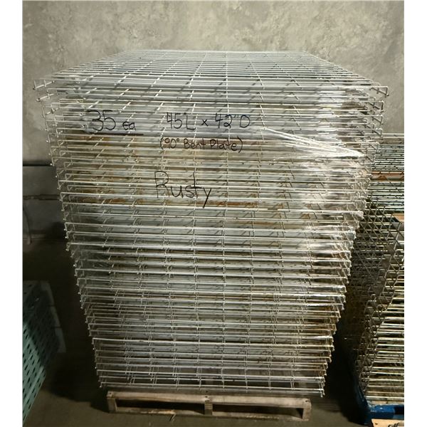 L1 - Group of 35 - Wire Mesh Decking, Approx. 45" x 42" Each