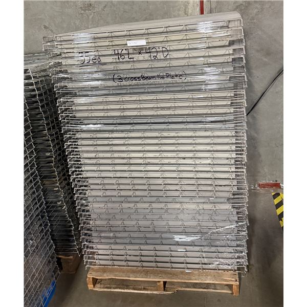 L1 - Group of 35 - Wire Mesh Decking, Approx. 46" x 42" Each