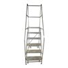Image 1 : L1 - Rolling Steel Warehouse Ladder (6-Step with Platform, Approx. H95" x W25")