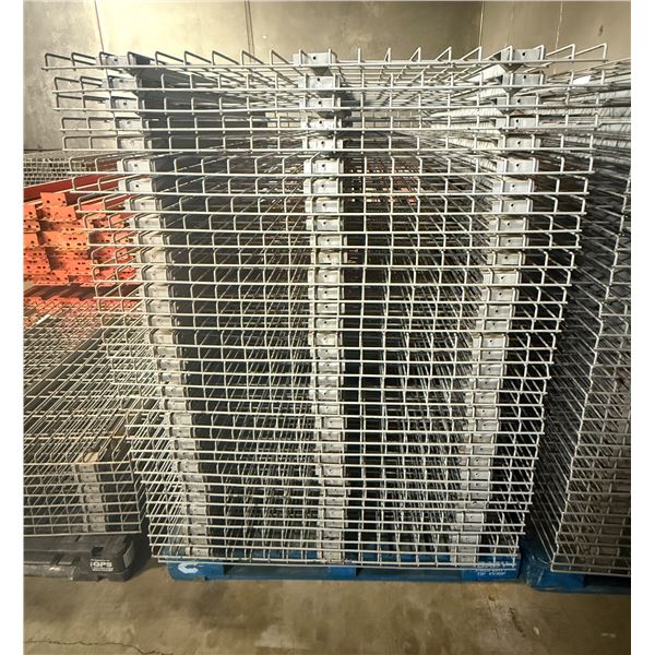 l1 - Group of 34 Wire Mesh Decking, 45.5" x 43" Each