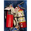 Image 3 : L1 - Group of Assorted Fire Extinguishers and Mounting Brackets