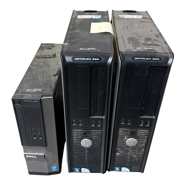 l1 - Group of 3 Dell Desktop PC Includes OptiPlex 380 and OptiPlex 3020