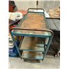 Image 4 : L1 - Group of 4 Rolling Utility Service Carts Includes 3 Black Plastic and 1 Blue Steel