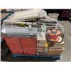 Image 2 : L1 - Pallet of Mixed Warehouse Assets & Contents - Includes Hitachi Power Tool Case and Assorted Too