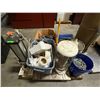 Image 1 : L1 - Mixed Pallet Lot - Pneumatic Linear Press Assembly with Schrader Bellows Econo-Ram II Cylinder,