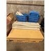 Image 1 : Group of Assorted Shelving Components - Divider Panels (23"x47") and Metal Shelf Brackets (46"x22")