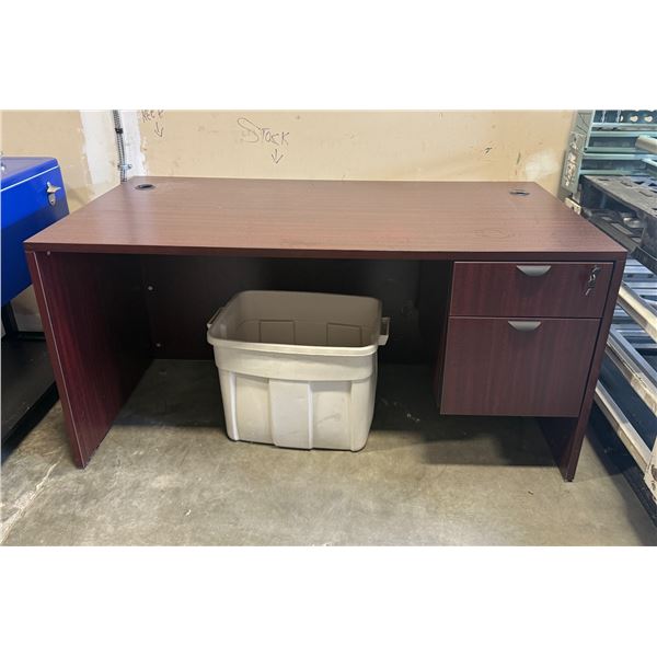 L1 - Wooden Office Desk with Drawers, H29.5" x W60" x D30"