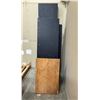 Image 2 : L1 - 4 Folding Wood Tables and Grey Pedestal Table H26" x W56" x D16"