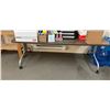 Image 2 : L1 - 2 Large Brown Office Tables, H27" x W71" x D29" Each with 2 Office Chairs