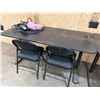 Image 1 : L2 - Adjustable Height Table & x2 Folding Chairs - 63x31.5" Top