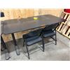 Image 1 : L2 - Adjustable Height Table & x2 Folding Chairs - 63x31.5" Top