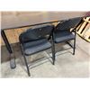 Image 2 : L2 - Adjustable Height Table & x2 Folding Chairs - 63x31.5" Top