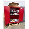Image 2 : L2 - Uline Flammable Liquids Cabinet (Model: H-2219M-R) - 43x34x65" (w/ Key)