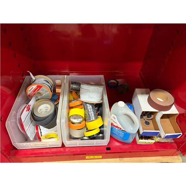 L2 - Shelf Contents - Misc. Tape, Grip Tape, Rotary Tool Heads, Etc.