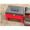 Image 2 : L2 - 2pc - Uline Rolling Mechanics Seat w/ Drawer & Uline Plastic Toolbox