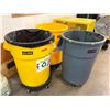 Image 1 : L2 - 3pc Group - Uline Rolling Garbage cans