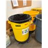 Image 3 : L2 - 3pc Group - Uline Rolling Garbage cans
