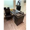 Image 2 : L2 - Desk Station Including Desk (59x29.5x29"), Monitor, Power Bar, Label Maker, Office Chair, Etc.