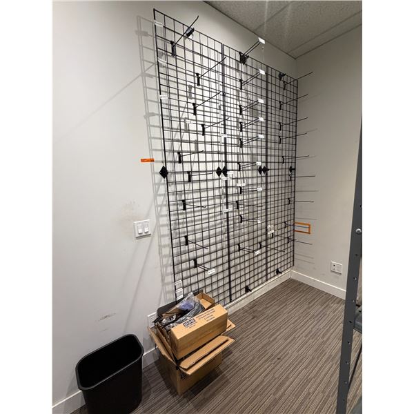 L2 - Steel Wire Wall Organizer w/ Parts - 24x96" Sections (x3 Sections Total) - Bidder Responsible f