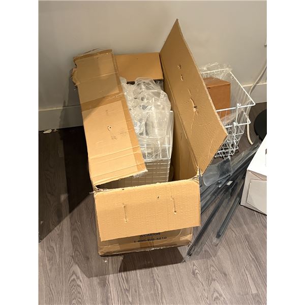 L2 - Group - Misc. Office Items Including Fan, Wire Basket Organizers, Sign, Etc.