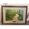 Image 2 : L1 - Drake Fleege Signed Lithograph "Meandering Boardwalk", H25" x W32" Framed