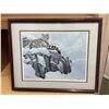 Image 2 : L1 - Gerald S Heath Signed Limited Edition Print "Snow Leopard", Numbered 104/1950, H17.5" x W21.5"