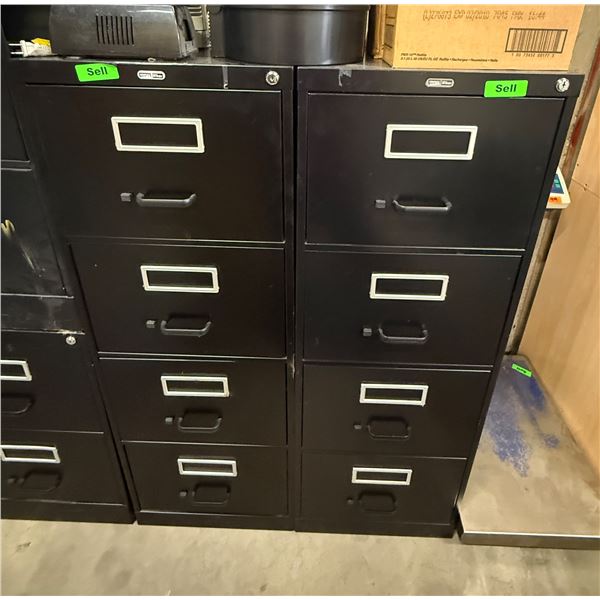 L1 - 2-Pcs Staples Brand File Cabinet with 4 Drawers, H52" x W18" Each