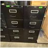 Image 1 : L1 - 2-Pcs Staples Brand File Cabinet with 4 Drawers, H52" x W18" Each