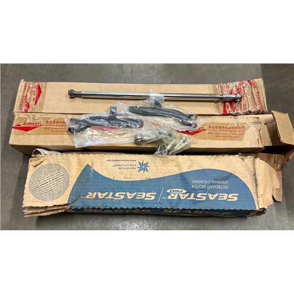 L1 - SeaStar Front Mount Hydraulic Outboard Steering Cylinder - RV: $1258 (HC5345-3) and 2-Pcs Bar K