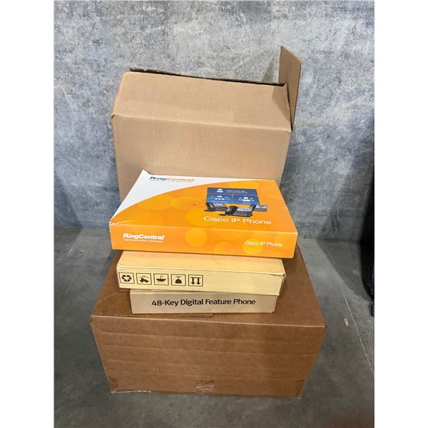 L1 - Mixed Lot of Office VoIP Telephones - Cisco, Polycom, Mitel