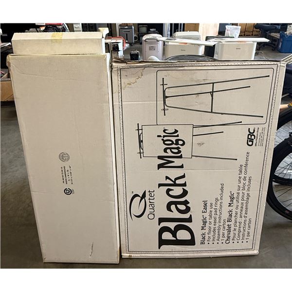 L1 - 3-Pcs Lot - 2 Leviton White 42" Hinged Covers and black Magic Easel