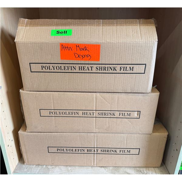 L1 - 3-Pcs Polyolefin Shrink Film Rolls - Width 16"/18"/22" - in Box