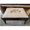 Image 2 : L1 - Mixed Lot - Woven Wicker Bench (54"), Wooden Footstool (W22"), Metal Kitchen Strainers and Clot