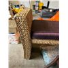 Image 3 : L1 - Mixed Lot - Woven Wicker Bench (54"), Wooden Footstool (W22"), Metal Kitchen Strainers and Clot