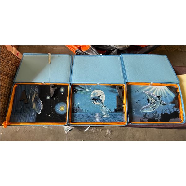 L1 - 3 Boxes Dolphin Resin Plaques (12"x8.5")