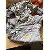 Image 2 : L1 - Group Lot: Baby Carriers, Diaper Bag, Blankets, and More