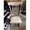 Image 4 : L1 - Group of Nursery Furniture - Spindle Rocking Chair, Vintage Wooden Crib, Metal Bed Frames, Vari