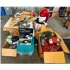 Image 1 : L1 - Large Group of Holiday Decor and Electrical Items: NOMA Quick-Clip Christmas Lights, Wreaths &