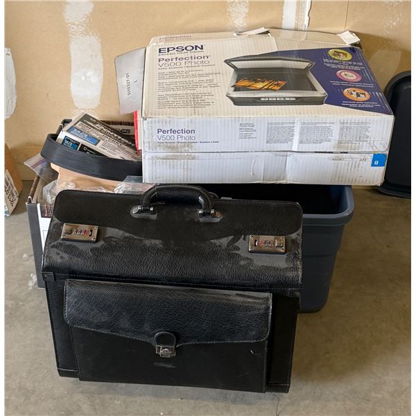 L1 - Epson Perfection V500 Photo Color Scanne, Rolling Leather Catalog Case, and More