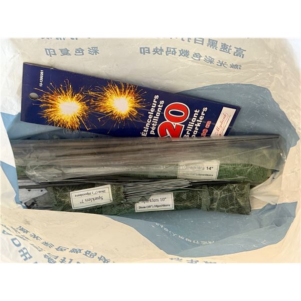 L1 - Group of Assorted Sparklers, Various Sizes (Includes 7", 10", 14") - As Is